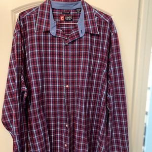 Chaps plaid big and tail button down shirt